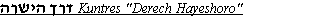 Kuntres Derech Hayeshoro Gif